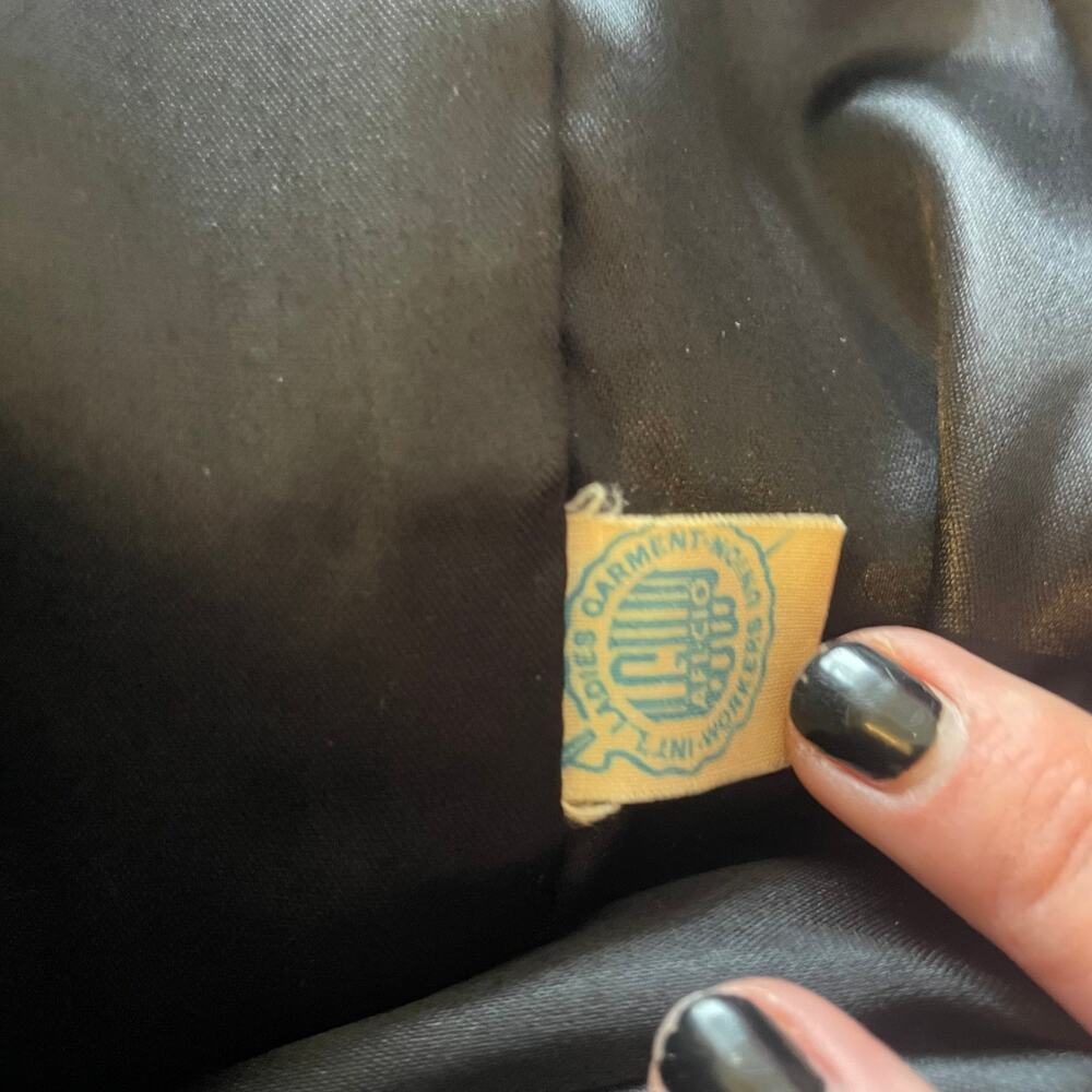 VINTAGE DEL MAR by RICE Black Coat-Women's Size Small/Medium - Picture 5 of 5